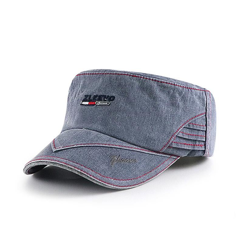 Mens Sun Shade Outdoor Washed Distressed Flat Hat 44136875X