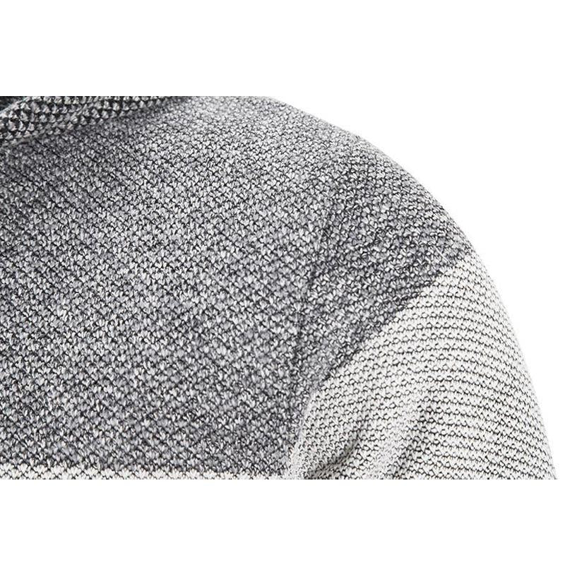 Mens Gradient Fleece Thickened Sweater Coat 95723891X
