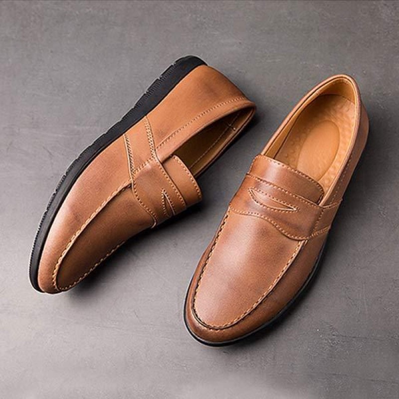 MENS HANDMADE LEATHER LOAFERS 92946832