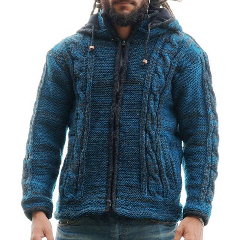 Mens Zip Hooded Knitwear Cardigan 06717996X