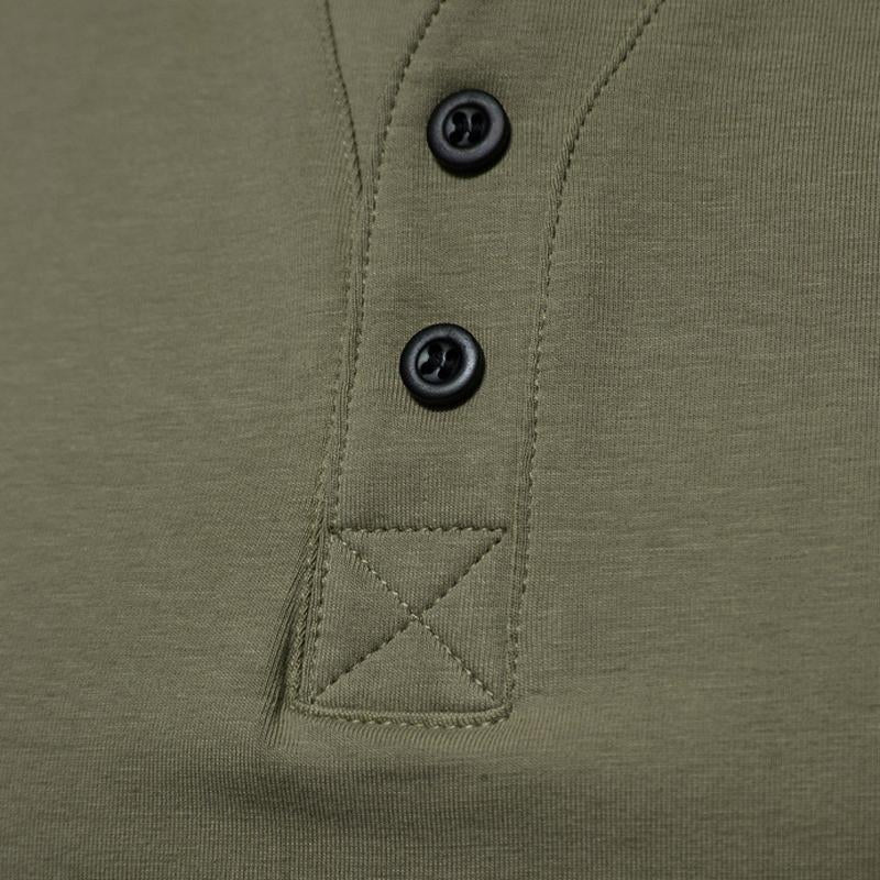 Mens Henley Collar Casual Solid Color Tank Top 41079850Y