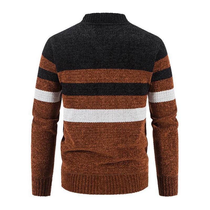 Mens Casual Contrast Stripe Knit Cardigan 29415659M