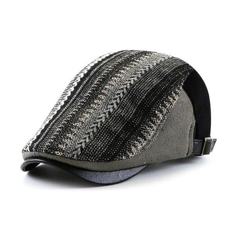 VINTAGE PANELLED LEATHER HAT 67535293X