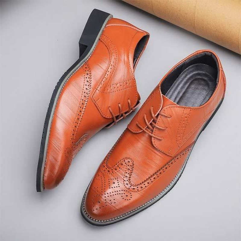 MENS BROGUE FORMAL LEATHER SHOES 03039665