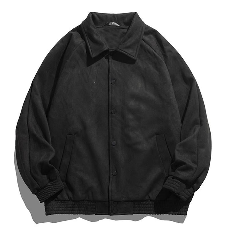 Mens Vintage Lapel Suede Jacket 03953320M