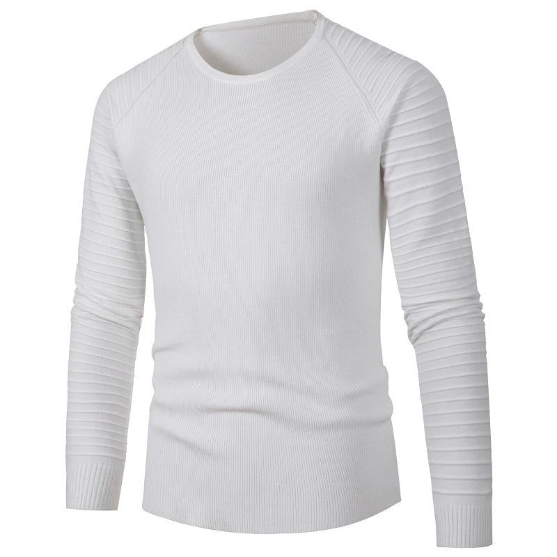 Mens Casual Solid Color Long Sleeve Knitwear 20450730Y