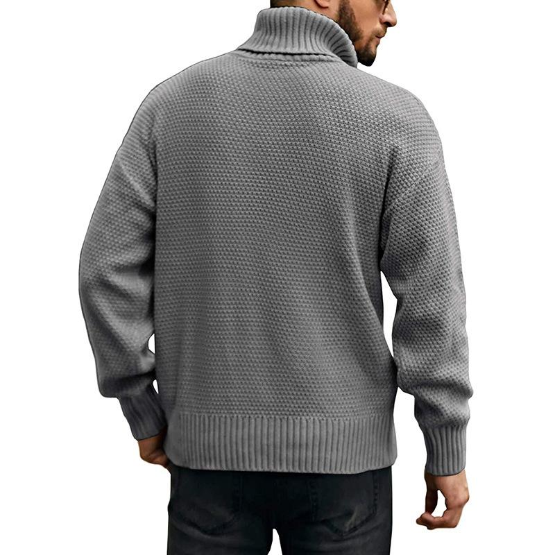 Mens Turtleneck Long Sleeve Pullover Knit Sweater 04672420M