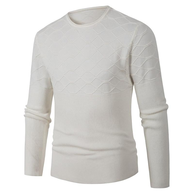 Mens Solid Color Long Sleeve Knitwear 10077249Y