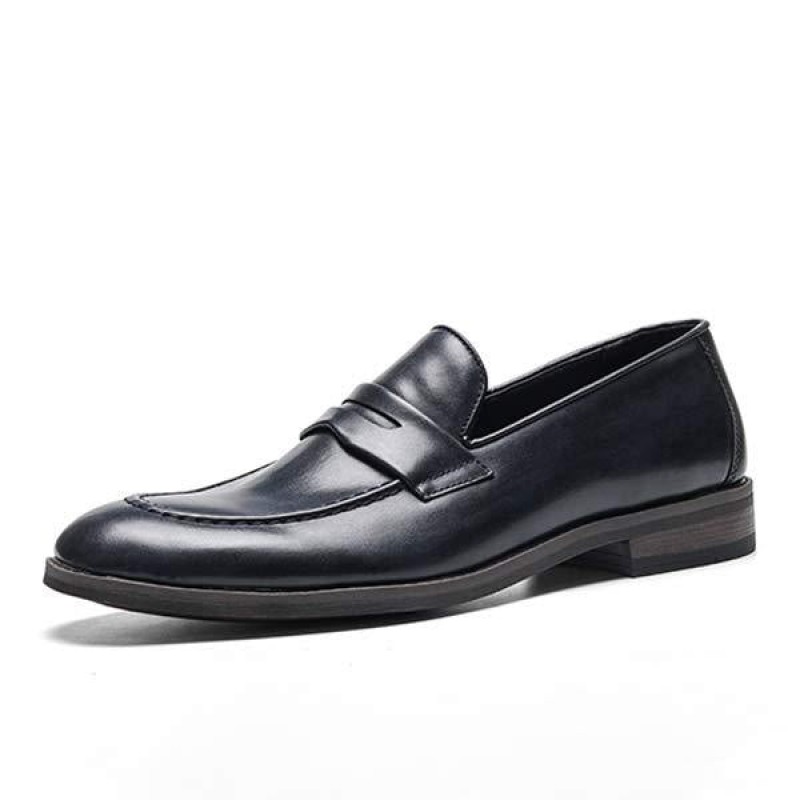 MENS SLIP-ON P LEATHER LOAFERS 66974148
