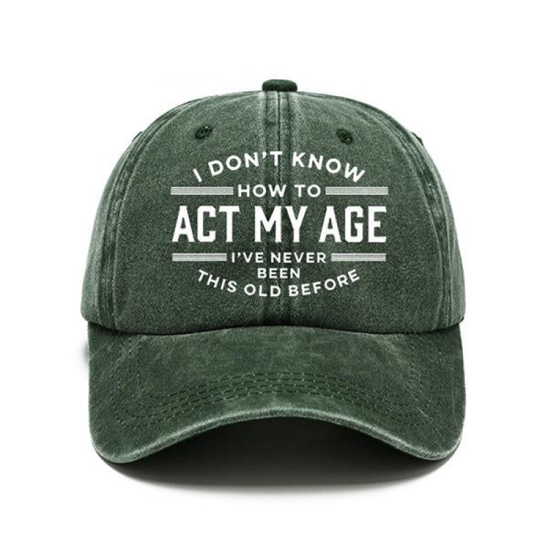 Mens Distressed Vintage Print Baseball Cap 79415758M