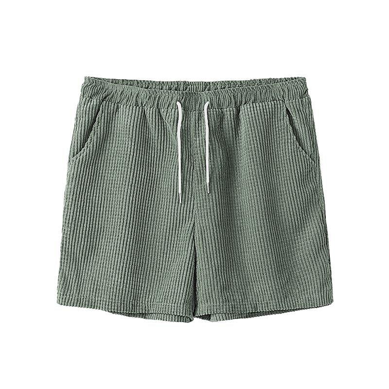Mens Casual Loose Waffle Short Sleeve Shorts Set 83265325M