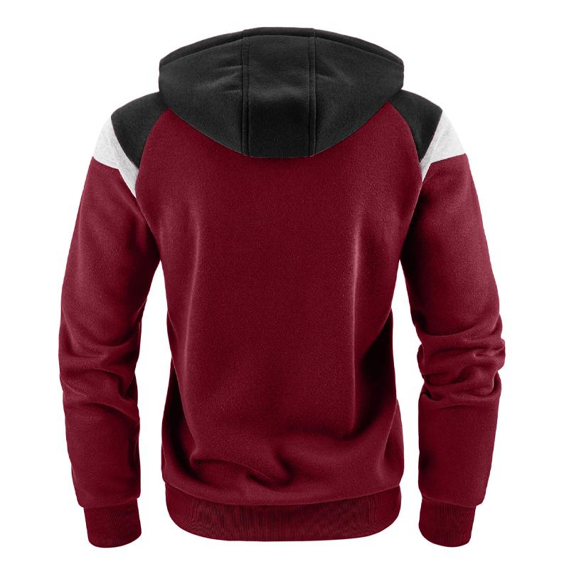 Mens Colorblock Casual Sports Hoodie 23371152X