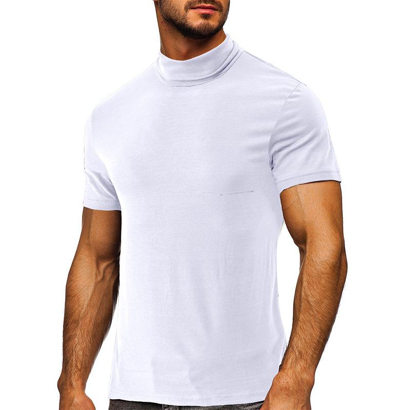 Mens Solid Color High Collar T-shirt 53081692X