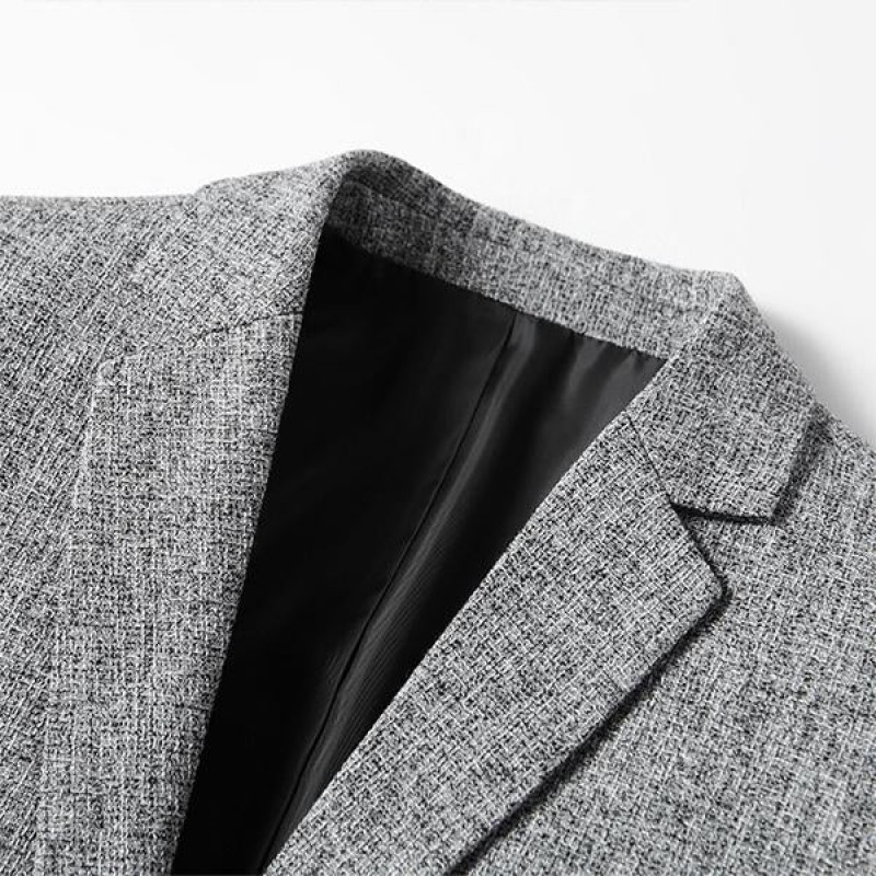 Mens Lapel Solid Color Casual Blazer 99077170M