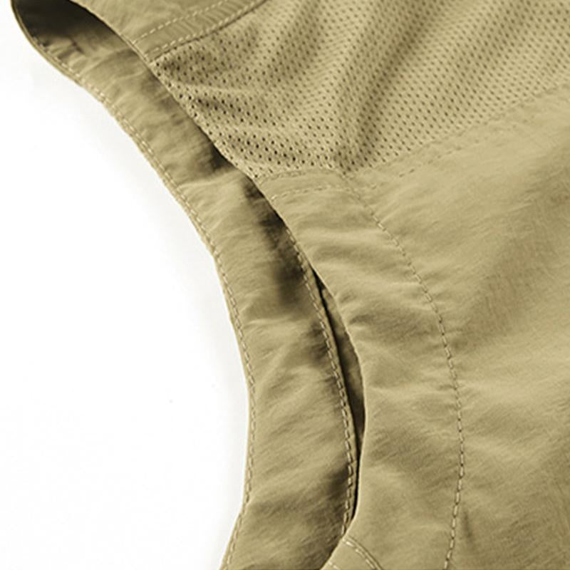 Mens Casual Thin Outdoor Breathable Quick-Drying Stand-Up Collar Vest 30147775M