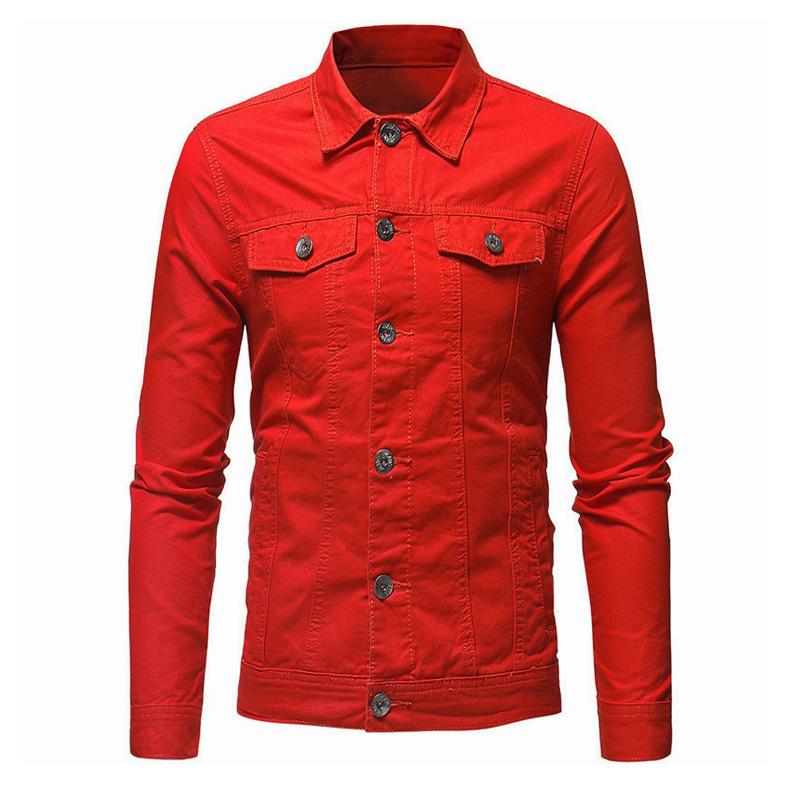 Mens Solid Color Lapel Jacket 01754287X