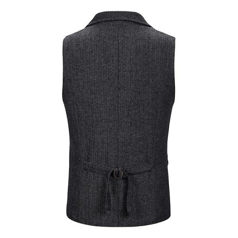 Mens Single Breasted Lapel Vest 81267203M