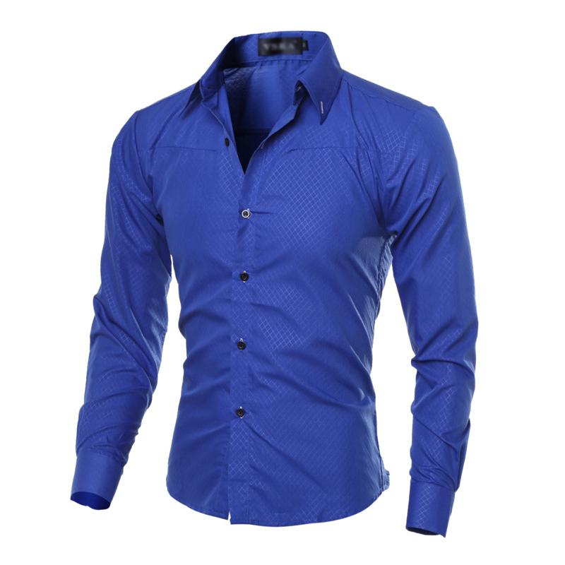 Mens Dark Pattern Diamond Long-sleeved Shirt 42745264X