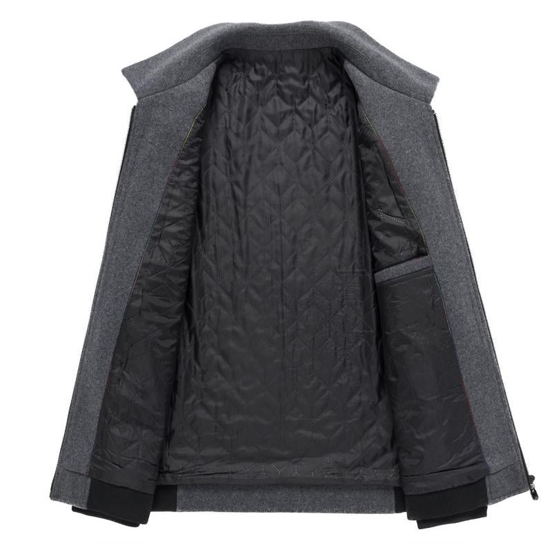 Mens Solid Color Lapel Jacket 12720500X