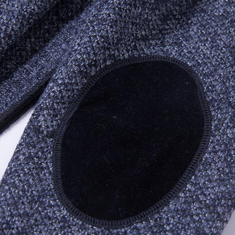 Mens Casual Stand Collar Contrast Color Zipper Knit Cardigan 66474448M