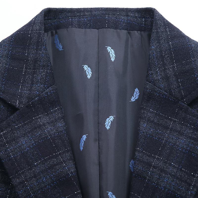 MENS VINTAGE PLAID LAPEL BLAZER 32932521X