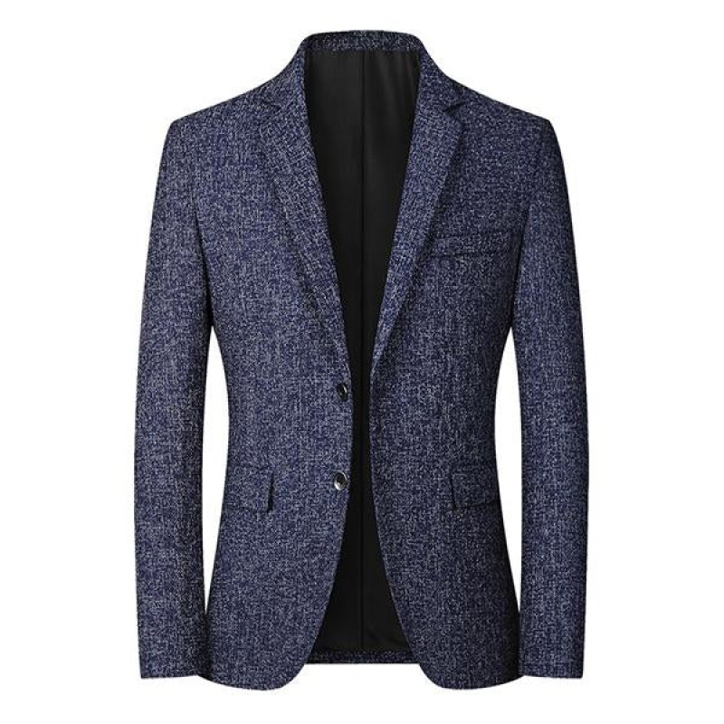 Mens Lapel Solid Color Casual Blazer 99077170M