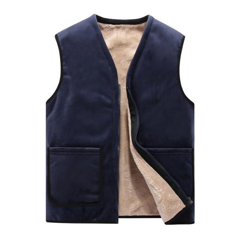 Mens V-Neck Fleece Thermal Vest 37128088X