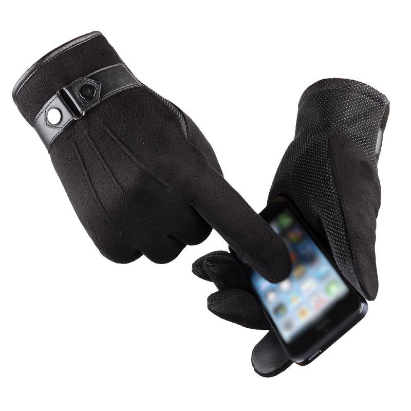 Mens Touchable Mobile Phone Screen Warm Cycling Driving Gloves 86786598Y