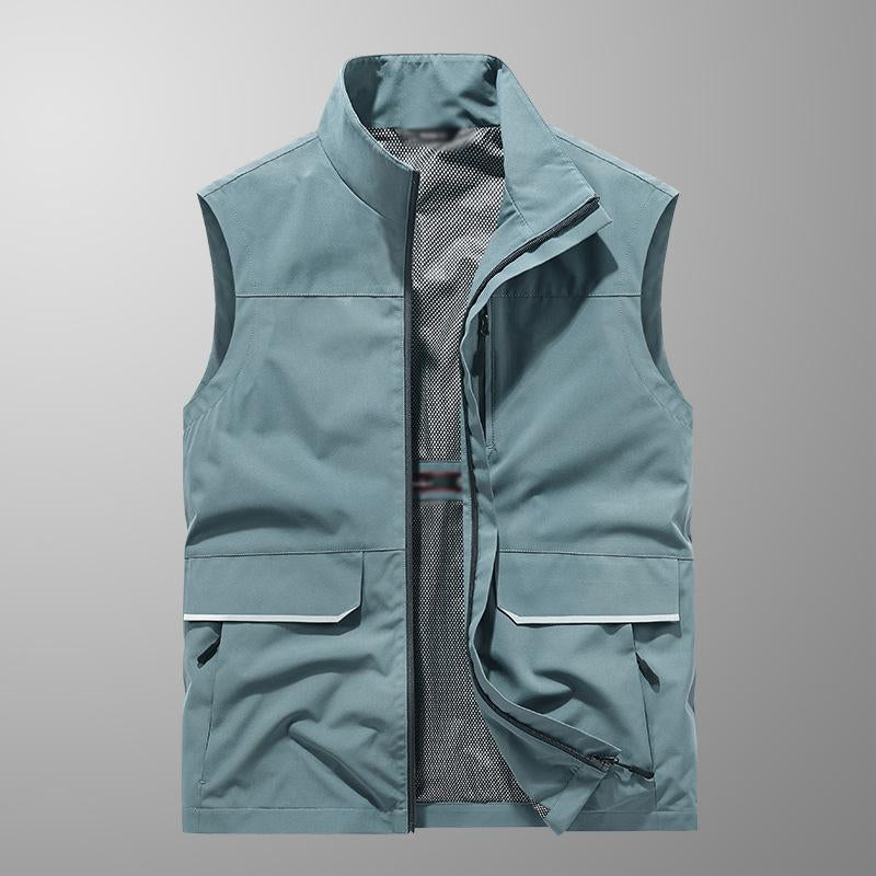 Mens Casual Outdoor Quick-drying Multi-pocket Thin Loose Vest 63889609M