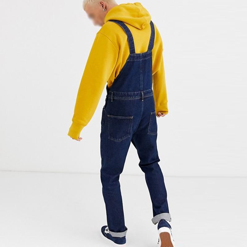 Mens Vintage Multi-Pocket Denim Overalls 88942737Y