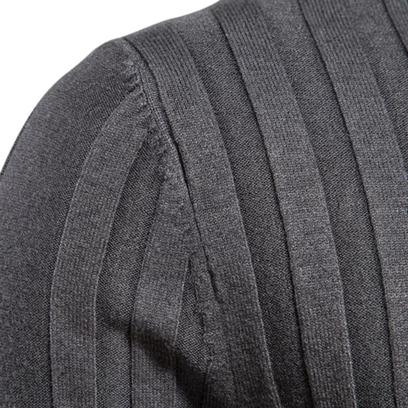 Mens Casual Solid Color Long Sleeve Sweater 02105395Y
