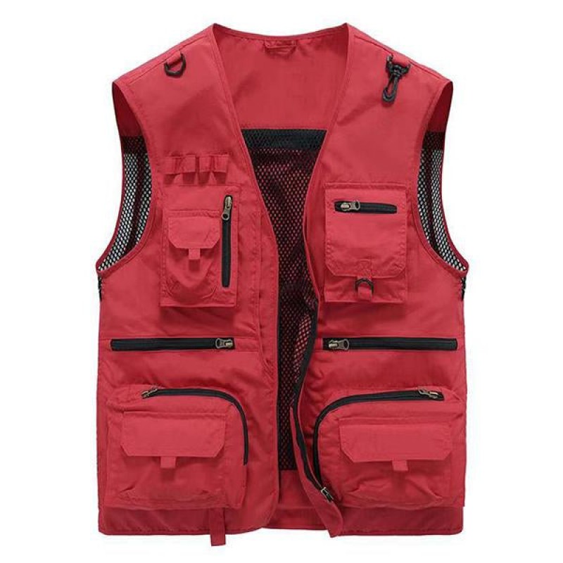 Mens Multi-pocket Outdoor Quick-drying Vest 96825875M