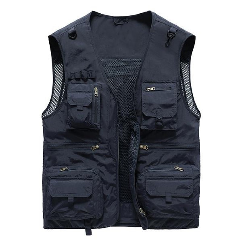 Mens Multi-pocket Outdoor Quick-drying Vest 96825875M