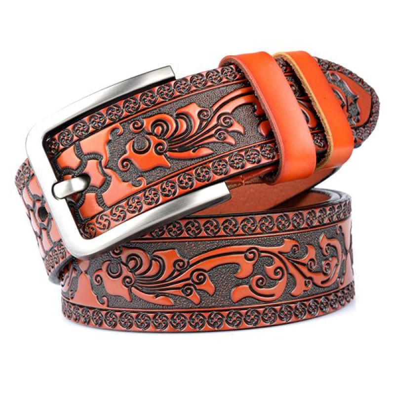 COWHIDE ENGRAVED CRAFT BELT 86879097M