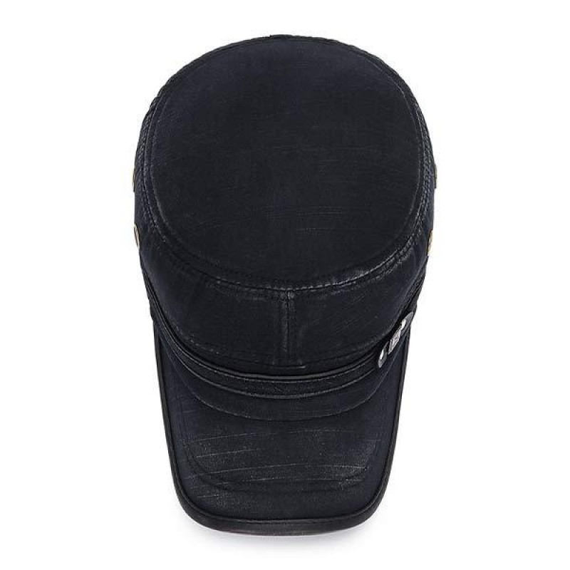 Mens Leather Brim Vintage Hat 86827533W