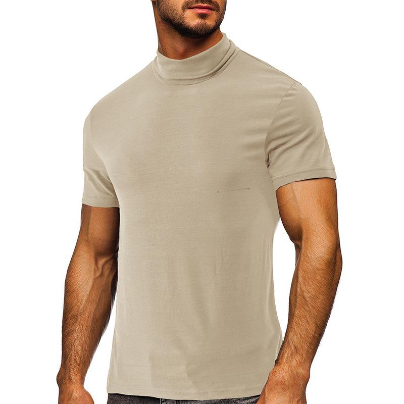 Mens Solid Color High Collar T-shirt 53081692X