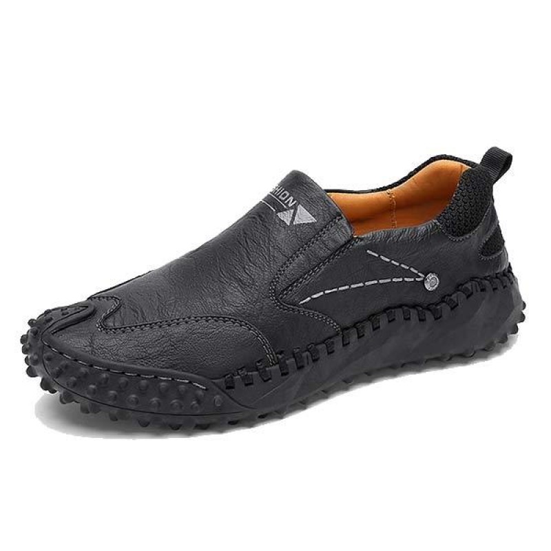 MENS RETRO SLIP-ON LEATHER SHOES 72615625