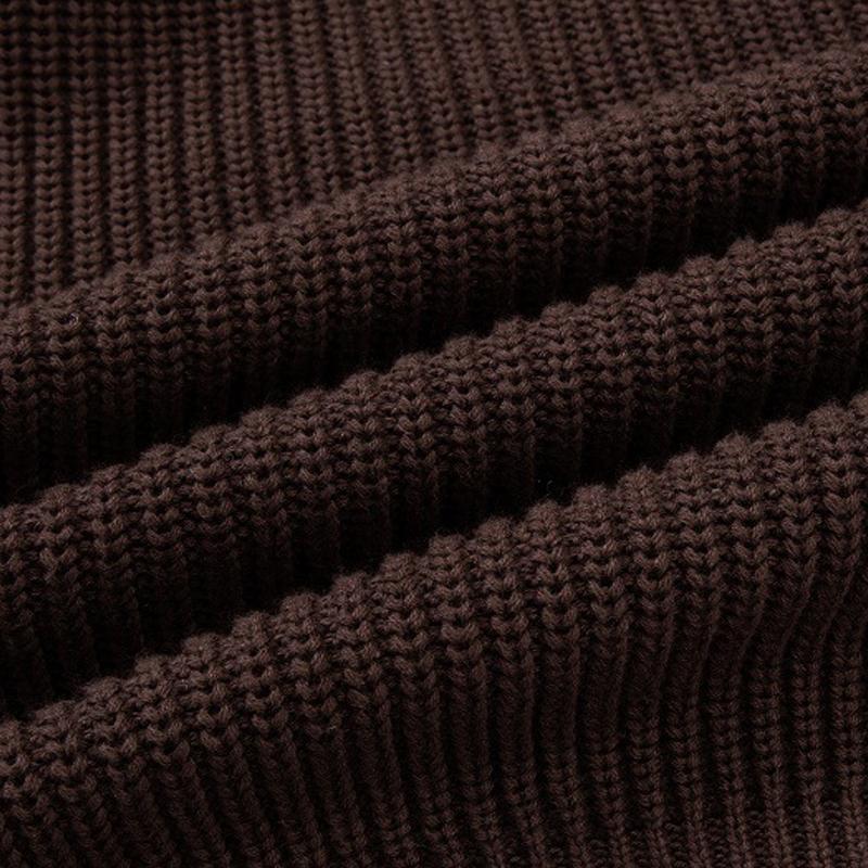 Mens Casual Solid Color Long-Sleeved Knitwear 27936612Y