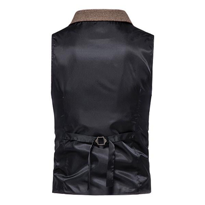 Mens Single Breasted Casual Suit Vest 69845479M