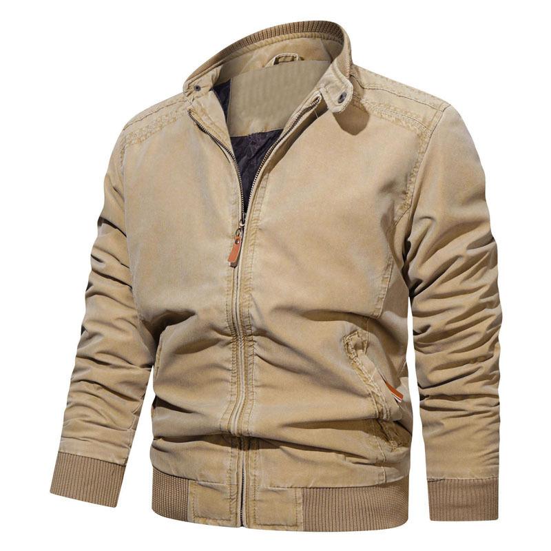 Mens Solid Color Vintage Jacket 49433085Y