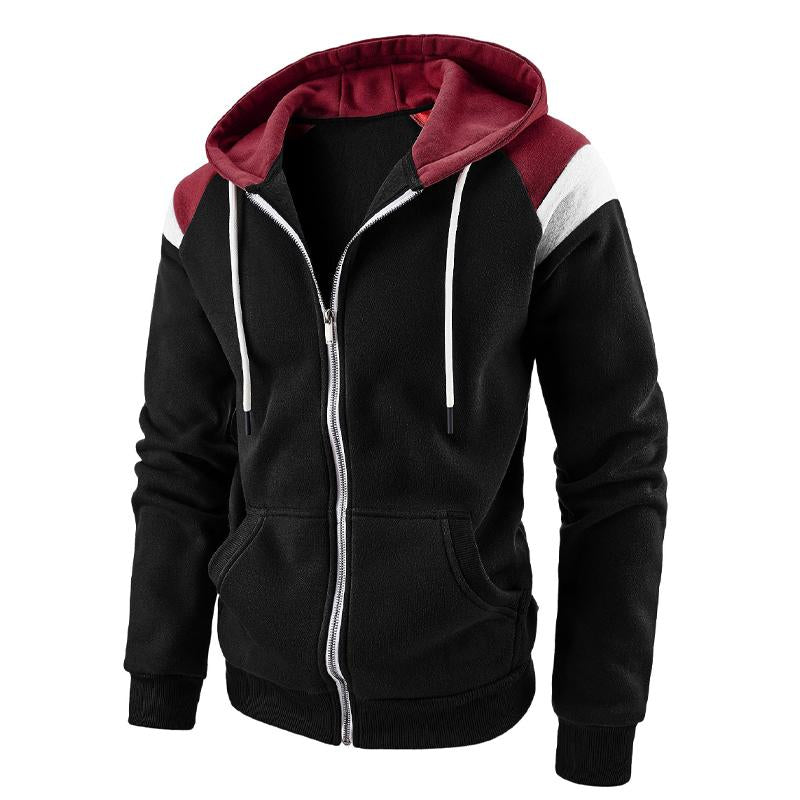 Mens Colorblock Casual Sports Hoodie 23371152X