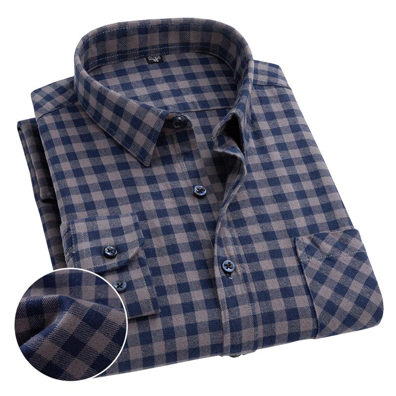 Mens Brushed Casual Long Sleeve Shirt 72663341X