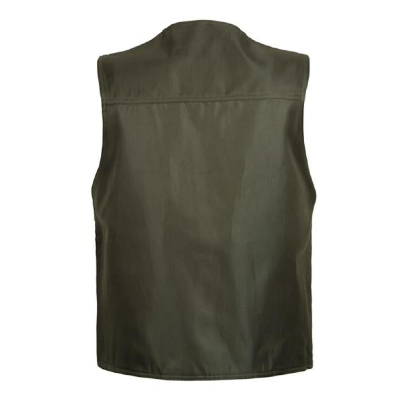 Mens V-neck Double Pocket Button Vest 00317594X