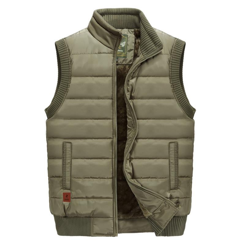 Mens Fleece Zipper Stand Collar Vest 27768145X