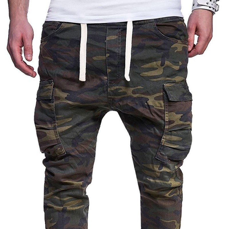 Mens Casual Camouflage Print Pants 97515234Y