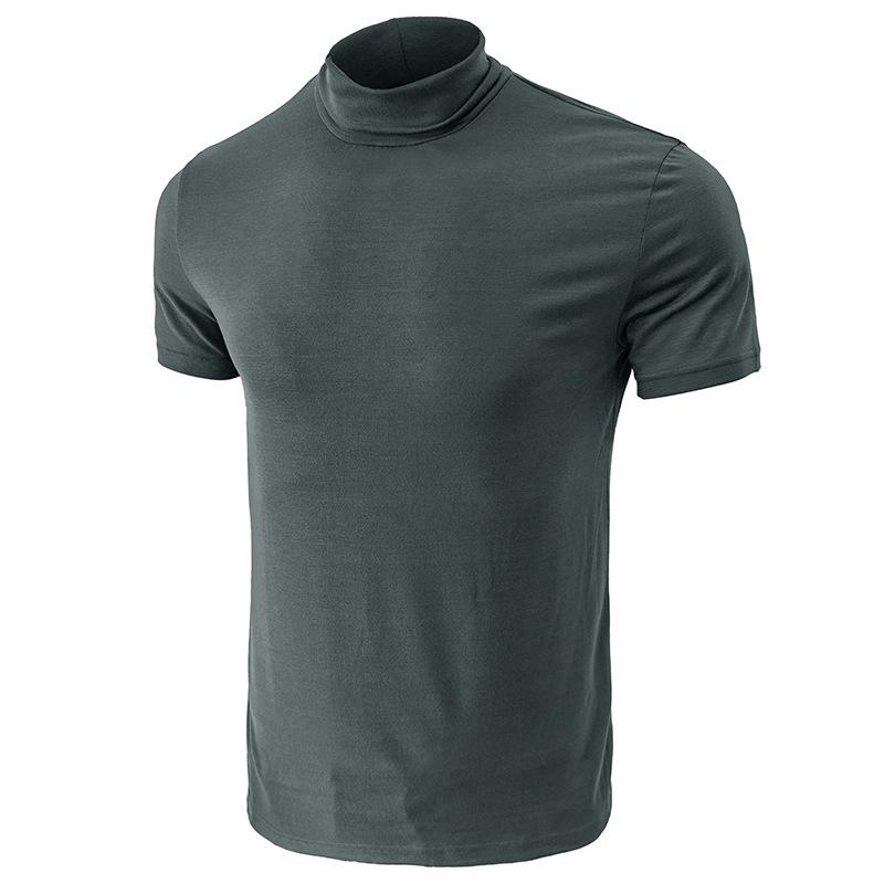 Mens Solid Color High Collar T-shirt 53081692X