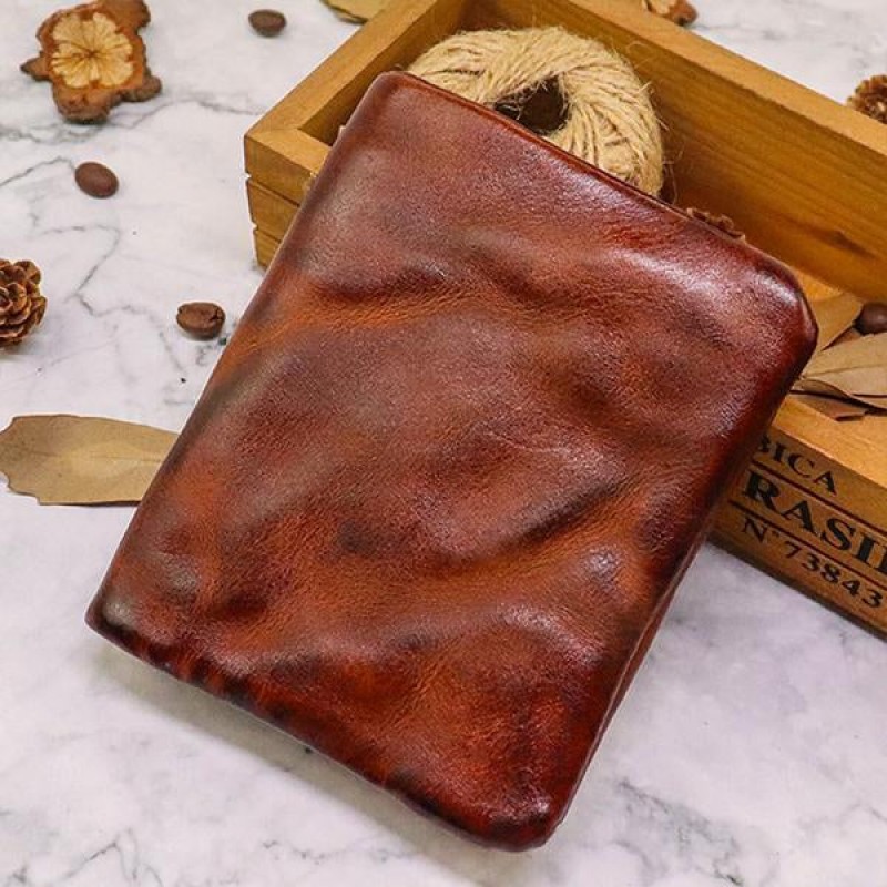 VINTAGE HANDMADE COWHIDE WALLET 88058245M