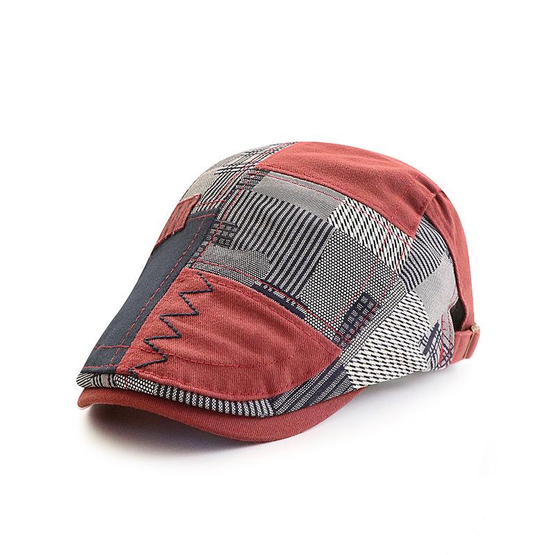 Mens Vintage Patchwork Plaid Hat 31523964M