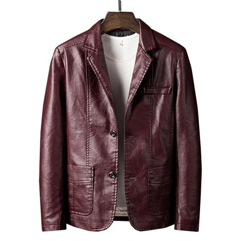 Mens Vintage Motorcycle Leather Blazer 07804226X