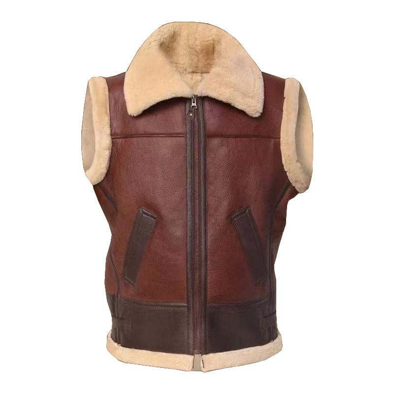 Mens Winter Zipper Lapel Casual Thicken Vest 93911429M